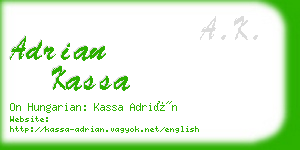 adrian kassa business card